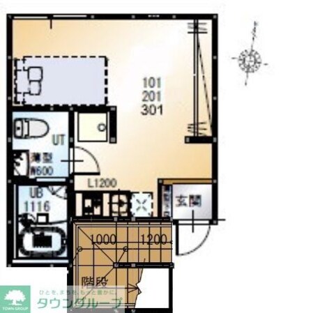 COCOひばりヶ丘の物件間取画像